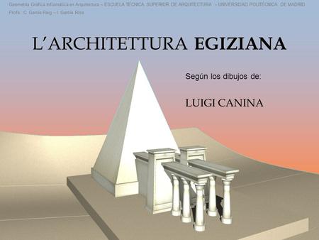 Geometría Gráfica Informática en Arquitectura – ESCUELA TÉCNICA SUPERIOR DE ARQUITECTURA – UNIVERSIDAD POLITÉCNICA DE MADRID Profs.: C. García Reig – I.
