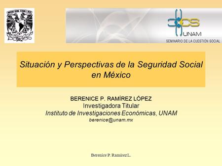 Situación y Perspectivas de la Seguridad Social en México