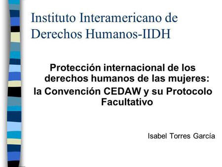 Instituto Interamericano de Derechos Humanos-IIDH