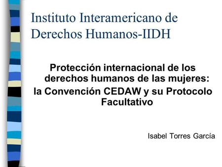 Instituto Interamericano de Derechos Humanos-IIDH