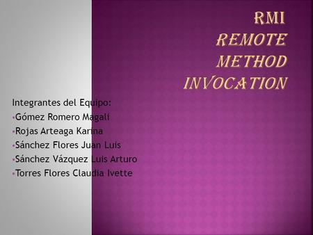 RMI Remote Method Invocation