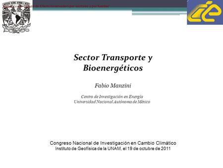 Sector Transporte y Bioenergéticos