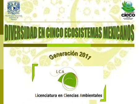 DIVERSIDAD EN CINCO ECOSISTEMAS MEXICANOS