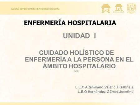 ENFERMERÍA HOSPITALARIA