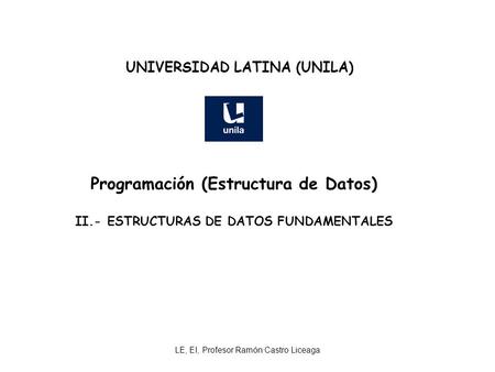 Programación (Estructura de Datos)