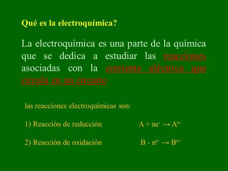 Qué es la electroquímica?