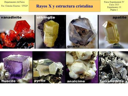 Rayos X y estructura cristalina