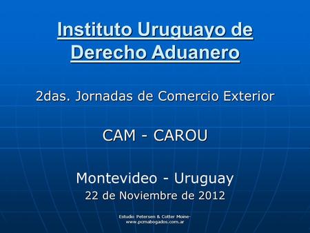 Instituto Uruguayo de Derecho Aduanero