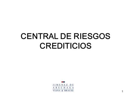 CENTRAL DE RIESGOS CREDITICIOS