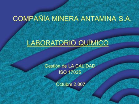 COMPAÑÍA MINERA ANTAMINA S.A.