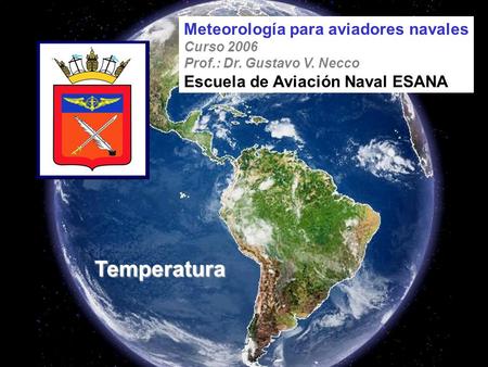 Temperatura Meteorología para aviadores navales