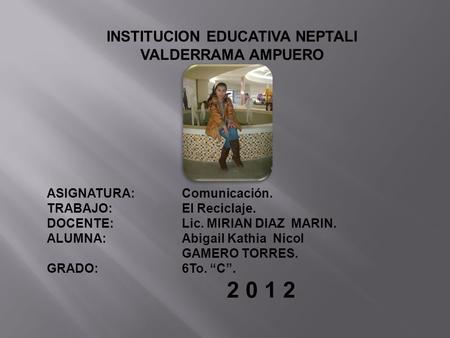 INSTITUCION EDUCATIVA NEPTALI VALDERRAMA AMPUERO