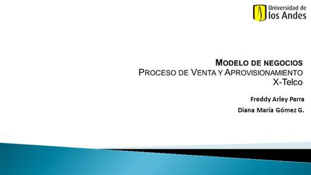 Modelo de negocios Proceso de Venta y Aprovisionamiento X-Telco
