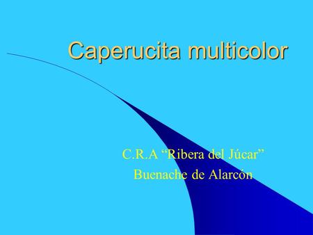 Caperucita multicolor C.R.A Ribera del Júcar Buenache de Alarcón.