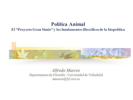 Departamento de Filosofía / Universidad de Valladolid