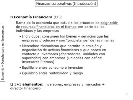 Finanzas corporativas (Introducción)