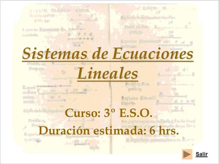 Sistemas de Ecuaciones Lineales