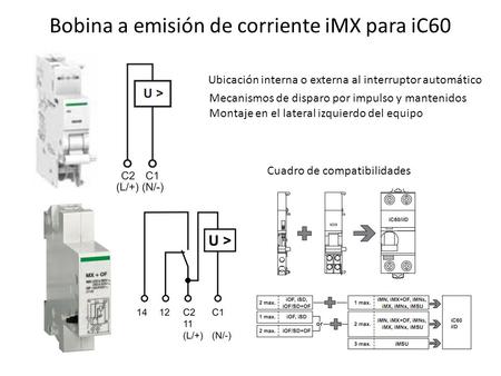 Bobina a emisión de corriente iMX para iC60