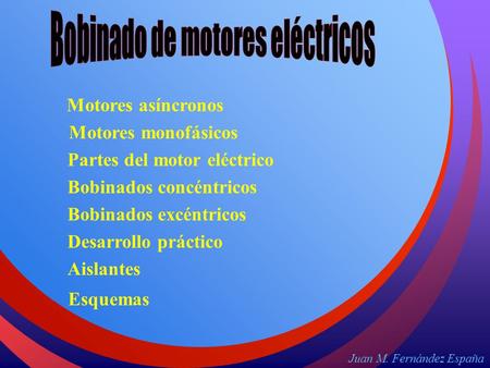 Bobinado de motores eléctricos