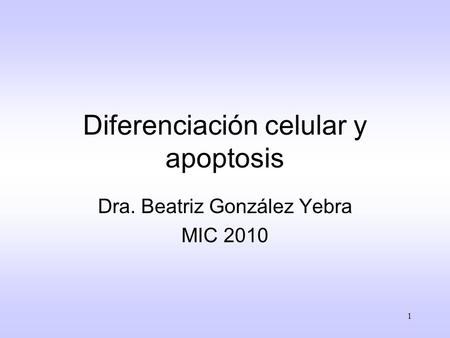 Diferenciación celular y apoptosis