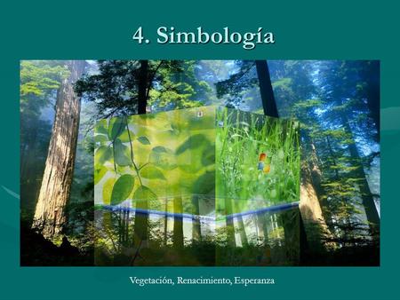 4. Simbología Vegetación, Renacimiento, Esperanza.