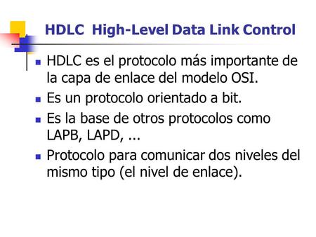 HDLC High-Level Data Link Control