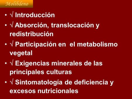  Absorción, translocación y redistribución