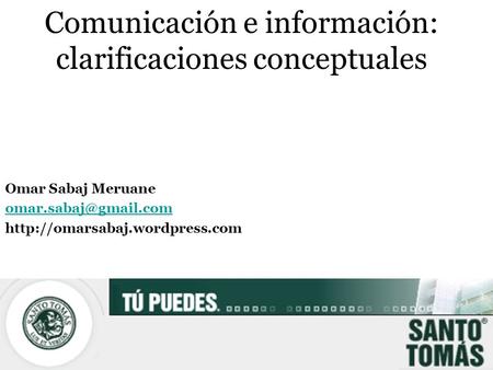 Comunicación e información: clarificaciones conceptuales
