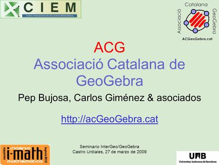 ACG Associació Catalana de GeoGebra