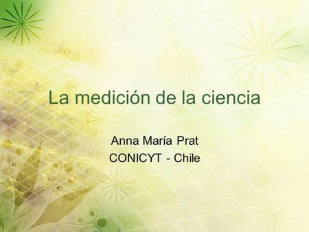 La medición de la ciencia