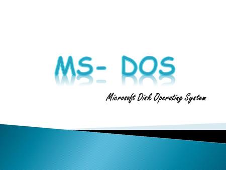 Microsoft Disk Operating System