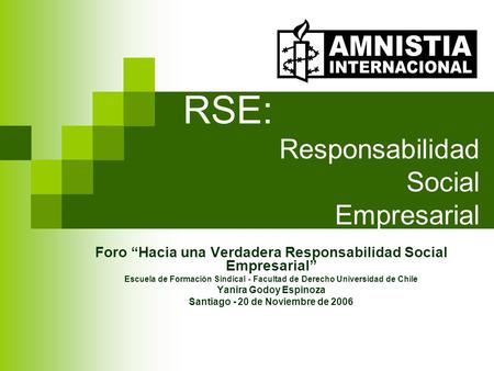 RSE: Responsabilidad Social Empresarial