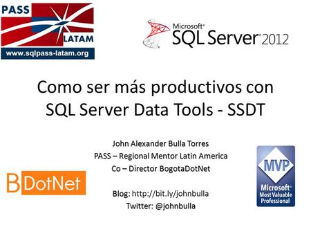 Como ser más productivos con SQL Server Data Tools - SSDT