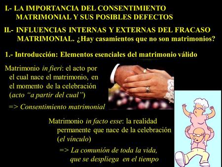 II. - INFLUENCIAS INTERNAS Y EXTERNAS DEL FRACASO MATRIMONIAL