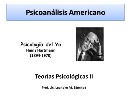 Psicoanálisis Americano