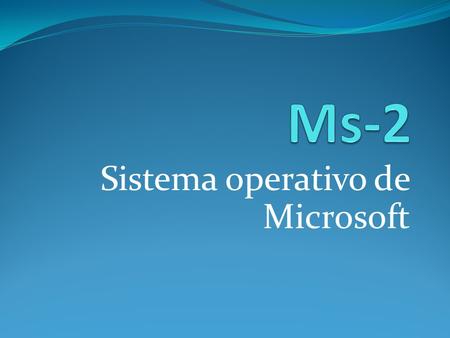 Sistema operativo de Microsoft