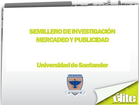 SEMILLERO DE INVESTIGACIÓN MERCADEO Y PUBLICIDAD Universidad de Santander.