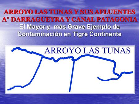 ARROYO LAS TUNAS Y SUS AFLUENTES A° DARRAGUEYRA Y CANAL PATAGONIA