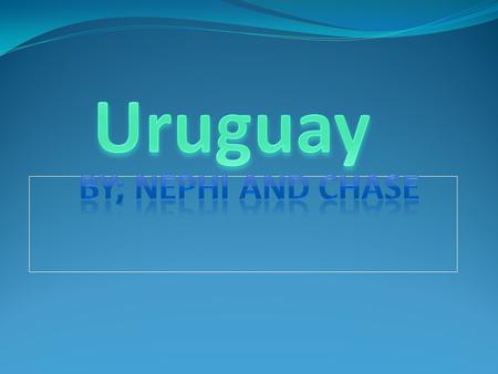 Uruguay By; Nephi and Chase.