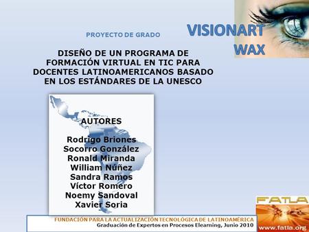 VISIONART WAX PROYECTO DE GRADO
