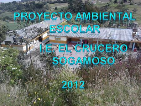PROYECTO AMBIENTAL ESCOLAR I.E. El crucero sogamoso 2012.