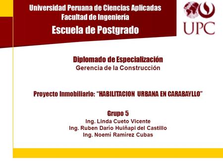 Escuela de Postgrado Universidad Peruana de Ciencias Aplicadas