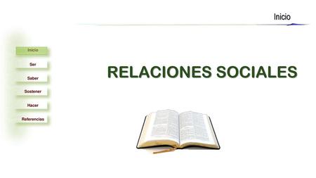Inicio RELACIONES SOCIALES.