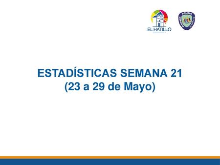 ESTADÍSTICAS SEMANA 21 (23 a 29 de Mayo)