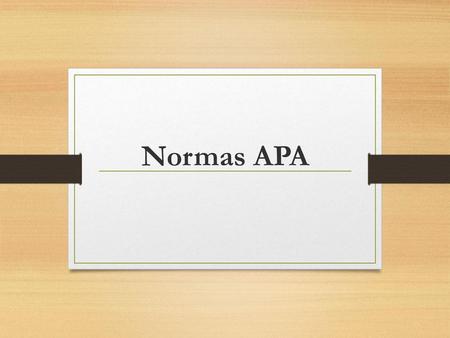 Normas APA.