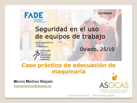 Caso práctico de adecuación de maquinaria