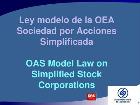 Ley modelo de la OEA Sociedad por Acciones Simplificada