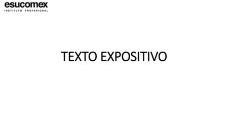 TEXTO EXPOSITIVO.