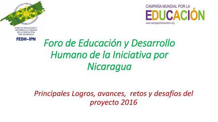 Foro de Educación y Desarrollo Humano de la Iniciativa por Nicaragua