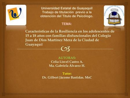 Dr. Gilbert Jácome Bastidas. MsC